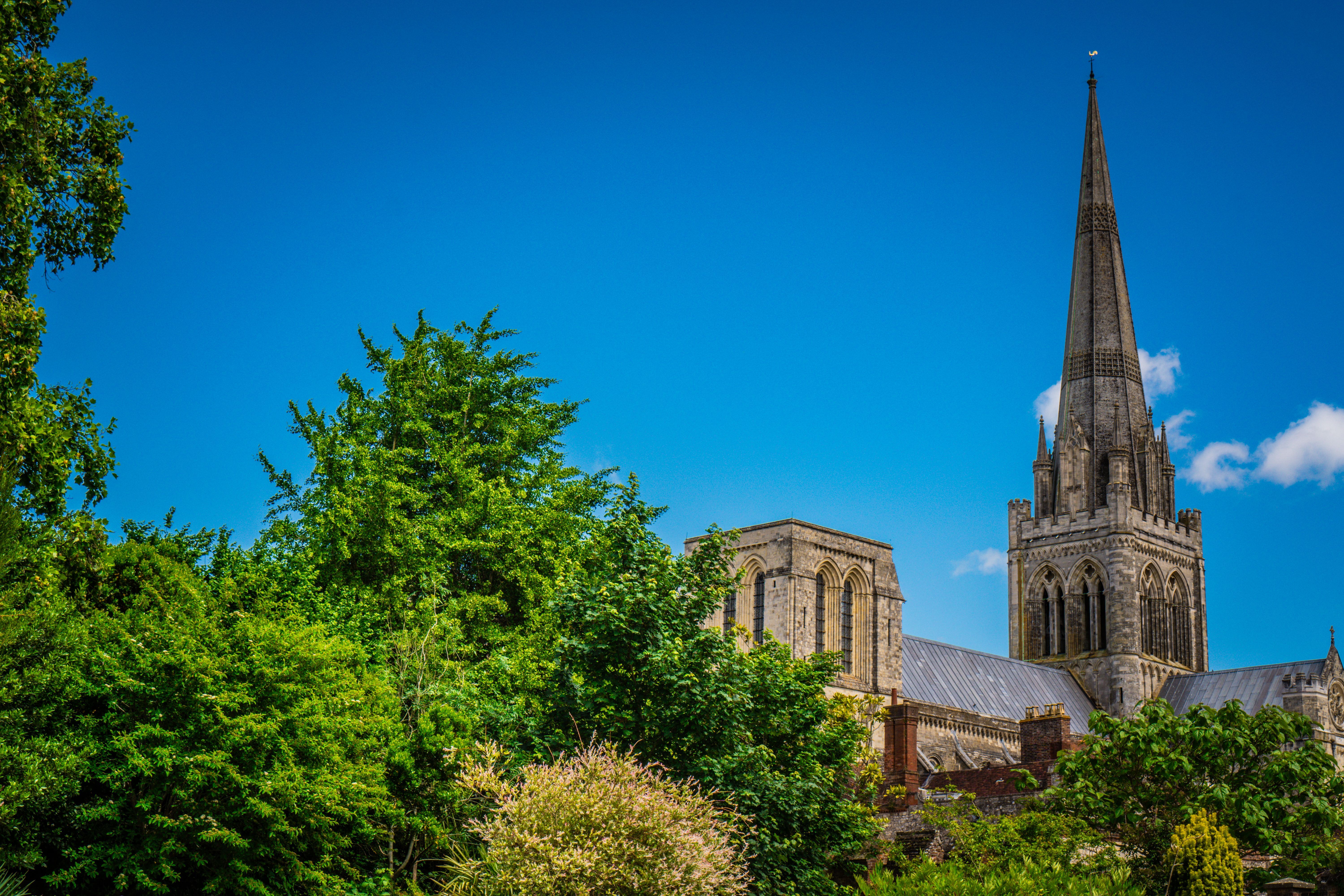 Chichester Cathedral and local businesses in West Sussex